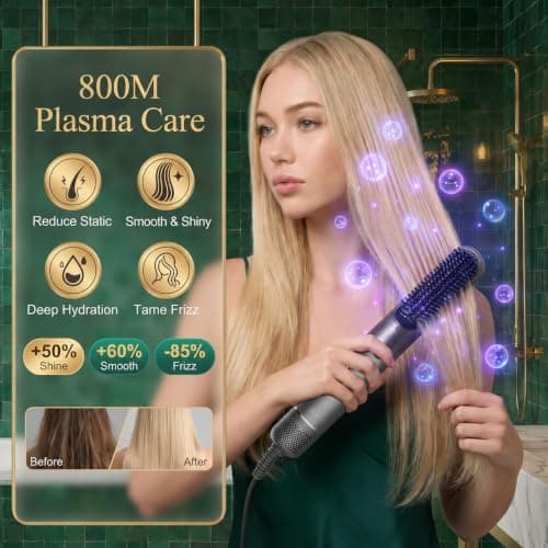 3 in 1 Hot Hair Air Styler Wrap Set, Dual‑Direction Air Curler Fast Drying Hair Dryer Brush with 8M Negative Ions All‑in‑One Styling Tool for Curling, Straightening & Volumizing Home Travel Salon - Thumbnail 5