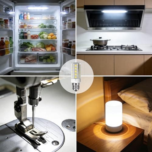 GARTO Dryer Light Bulb 120V 10W 25W Equivalent WE05X20431 WP22002263 Appliance LED Bulbs E12 5W 6000K White for Dryer Drum,Water Ice Dispenser,Refrigerators,Display Bulb-2pack. - Thumbnail 6