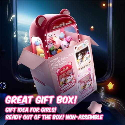 Skirfy Claws Machines for Kids,Unicorns Toys for Girls Age 6+,Mini Vending Machine with Plush Toys,Candy Dispenser Machine,Claws Game Machine,New Year Birthday Gifts for Kids - Thumbnail 4