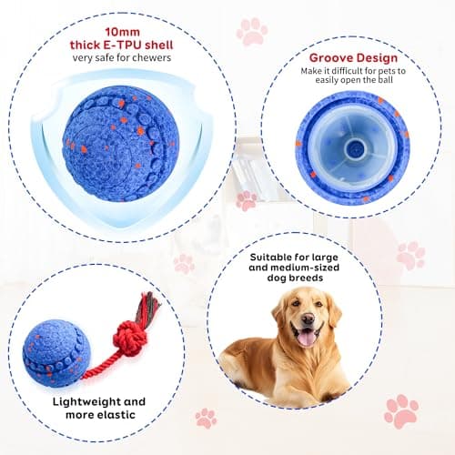 Moseyuh Interactive Dog Toy Motion Activated Pet Toys for Dogs, Safe E-TPU Material, Waterproof and Rechargeable, Durable Dog Toys for Medium and Large Dogs - Thumbnail 3