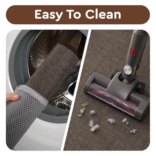 tchdio Kitchen Mats for Floor, Rubber Backed Kitchen Rugs Non Slip Washable, Superior Absorbent Kitchen Runner Rug Easy to Clean, Comfort Kitchen Floor Mat Front of Sink (Brown, 20" × 47") - Thumbnail 5