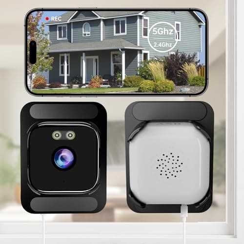AXB 4K Window Security Camera for Home: 2.4GHz&5GHz WiFi Window Camera with Dual-Light Color Night Vision - Indoor Window Cam with Motion Detection for Home Security 2Pack - Image 1