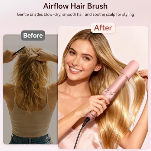 HydraStyl 5-in-1 Air Styler, High-Speed Hair Dryer & Blow Dryer Brush with Auto Wrap Curls (L/R), Fast Drying, Volumizing & Frizz-Free, No Heat Damage, Includes Travel Case Gift for Women - Thumbnail 6
