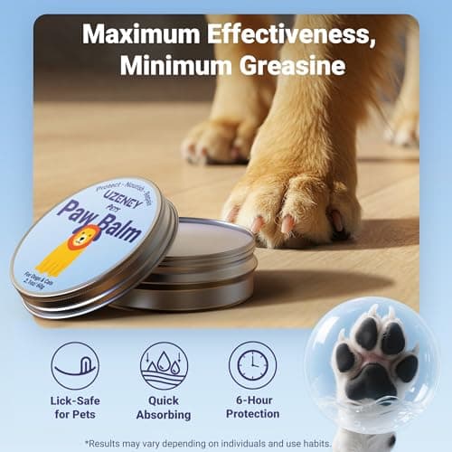 Lick-Safe Dog Paw Balm & Nose Balm, 2.1 oz | Natural Dog Balm with Coconut Oil for Dry Nose, Cracked Paws | Cat Paw Wax and Moisturizer, Nose Butter, Snout Soother | Winter Protection - Thumbnail 6