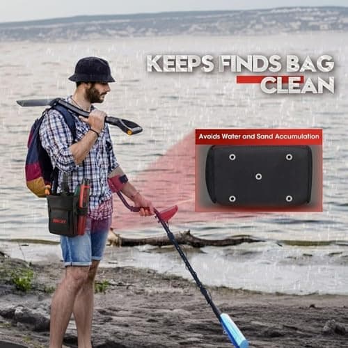 PANCKY Metal Detecting Finds Waist Pouch, Portable Multifunctional Bag, Finds Accessory Black - Thumbnail 4