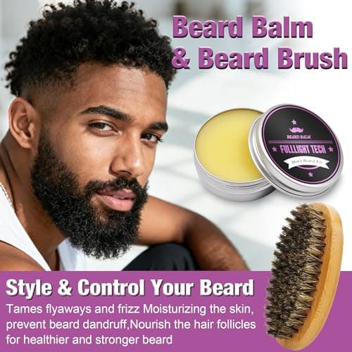 Boyfriend Birthday Gifts,Beard Care Kit Includes 3 Scented Beard Oil,Grapefruit Beard Shampoo & Balm, Brush, Comb,Scissors,Cool Men Stuff Christmas Stocking Stuffers Gifts for Men Him Dad Husband - Thumbnail 4