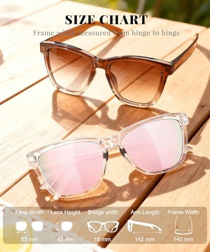 QALLY Sunglasses-women Polarized Sunglasses-womens: Trendy Sun Glasses polarized UV400 Protection Fashion Sun glasses - Thumbnail 4