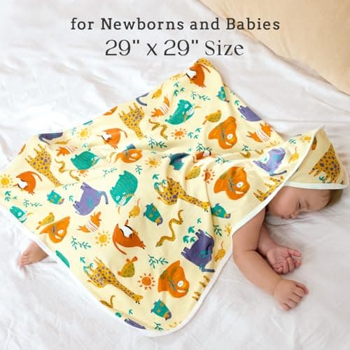Baby Hooded Towel, 2 Pack Bath Towel for Boy or Girl, Soft Baby Bath Towel, Shower Gifts for Newborn, Infant, Toddler (29 X 29 Inch) - Thumbnail 4