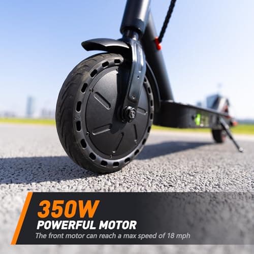 Electric Scooter for Big Kid, Escooter with 350W Motor, 3 Speed & 21-Mile Range, 8.5" Pneumatic Tires & Drum Brakes, Foldable Commuting Electric Scooter for Adults - Thumbnail 3