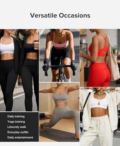 BRXL Sports Bras for Women Sewn in Pads Sport Bras Y Back Low Impact Sports Bra White Sports Bras White M - Thumbnail 6