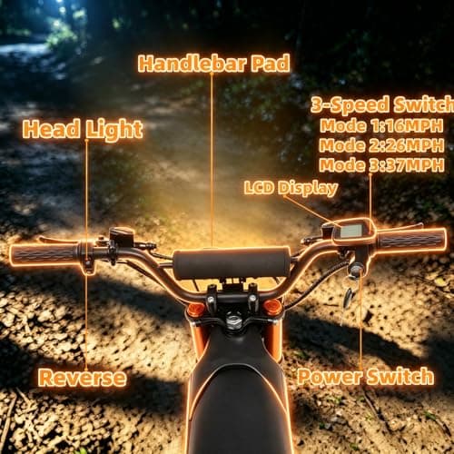 SYX MOTO ARC Electric Dirt Bike, 3000W Peak 36MPH Electric-Motorcycle with 48V/21AH Battery E-Bike, Full Hydraulic Brakes and Suspensions Mountain Off-Road E-Dirt Bike, for Teens & Adults (Silver) - Thumbnail 5