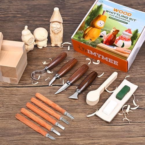 IMYMEE Wood Whittling Kit for Beginners-Complete Whittling Set with 4pcs Wood Carving Knives & 8pcs Basswood Wood Blocks-Perfect Wood Carving Kit Set-Includes Wood Carving Tools for Adults and Kids - Thumbnail 5
