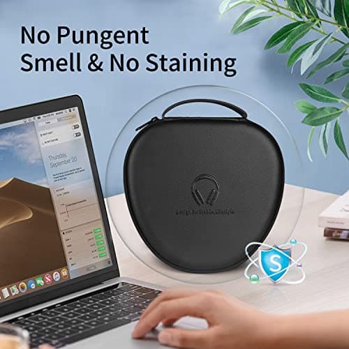 for Apple AirPods Max Case Accessory: WIWU AirPod Max Case with Sleep Mode | Airpod Max Accessories for Apple Headphones | Ultra-Slim Travel Carrying Case | Portable Storage Bag | Black - Thumbnail 3