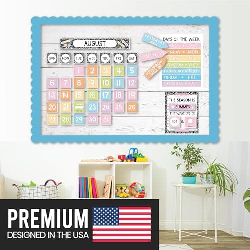 Hadley Designs Classroom Calendar Set Bulletin Board Decorations - Pastel School Calendar for Classroom Decor, Kindergarten Preschool Elementary Teacher Must Haves, Homeschool & Daycare Essentials - Thumbnail 5