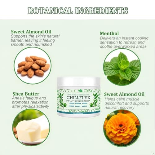 Vivipop CHlLLFLEX Instant Cooling ReIief Cream - Menthol Soothing Cream, 3.5OZ Herbal Cooling Moisturizer with Menthol for Daily Joint & Muscle Skincare - Thumbnail 3