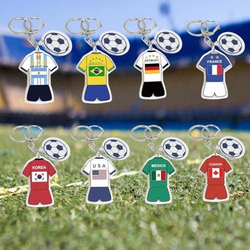 Azheeuiy 2026 World Cup Soccer Keychain,Football Ball Key Chain for Sport Soccer Fan Gifts & Party Favors,Suitable for Keys, Gym Bags & Backpacks (4PCS) (Canada) - Thumbnail 5