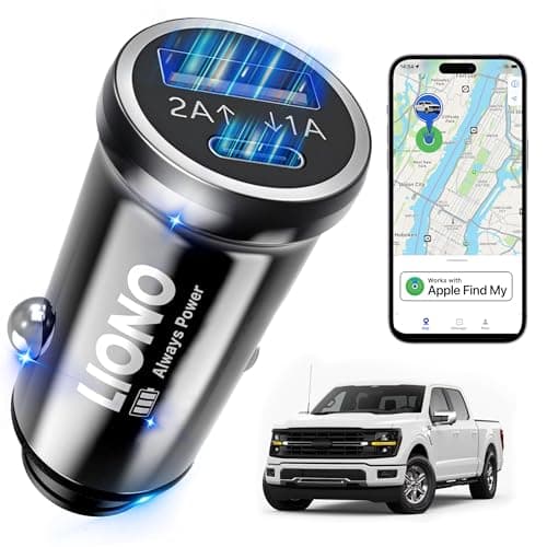 LIONO Car GPS Tracker & Charger with Built-in Rechargeable Battery, GPS Tracker for Vehicles, Hidden Car Tracker for Anti-Theft & Parking Location, for Family& Fleets, No Monthly Fee, No SIM, iOS Only - Image 1