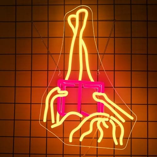 NOSUN Girl Read Book Neon Sign Book Neon Signs for Wall Decor Colorful LED Neon Signs for Teen Girls Beautiful Pink LED Neon Lights for Home Wedding Birthday for Bedroom Salon Party - Thumbnail 2