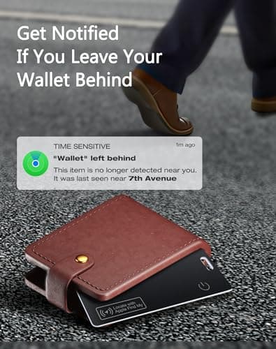 Ultra-Thin Wallet Tracker Card 0.07in 1 Pack Apple MFi Certified - Credit Card Size Tracker Tag Works with Apple Find My IP68 Waterproof Rechargeable Item Locator for Keys, Bags, Passport (iOS Only) - Thumbnail 6