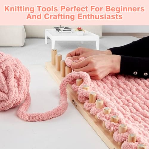 Chunky Yarn Loom for Blankets, Adjustable Portable Extra Loom,48inch - Thumbnail 3