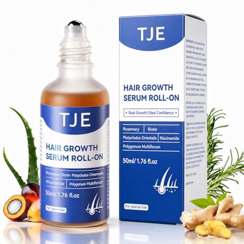Hair Growth Serum Roll On 1.76 fl oz Value Pack, 3% Rosemary Complex, 2% Ginger, Niacinamide and Caffeine, Hair Growth Serum for Thinning Hair, Non Greasy Scalp Serum for Women and Men Gift - Image 1