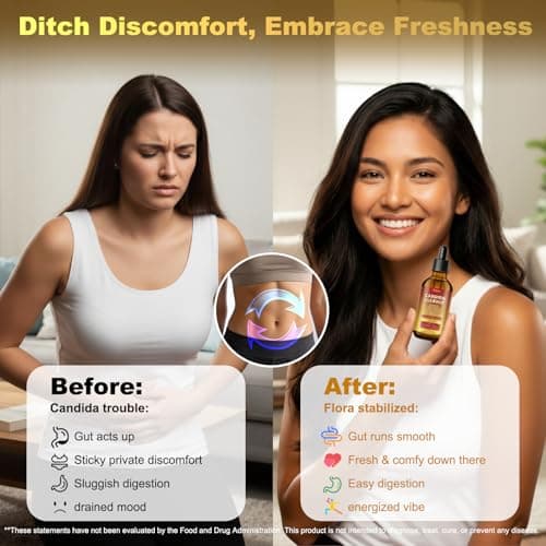 Candida Cleanse Detox for Women & Men - Gut & Parasite Cleanse with Caprylic Acid, Oregano, Black Walnut - Candida Support & Overgrowth Balance, Drops for Gut, Digestive & Immune Support (2 Fl Oz) (3) - Thumbnail 6