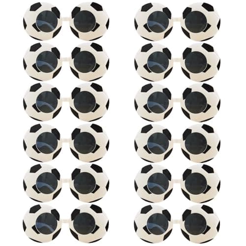 JAKADYUKS Soccer Sunglasses 10pcs, Sports Theme Party Decorations, 2026 World Cup Photo Booth Props - Image 1
