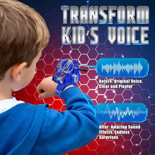 Vvinca Transform Toys Walkie Talkies for Kids 2 Pack - Toys 3-12 Year Old Boy Birthday Gift for Kids, Robots Walkie Talkies Adjustable Strap Voice-Changing Clear Sound Camping Outdoor Games - Thumbnail 6