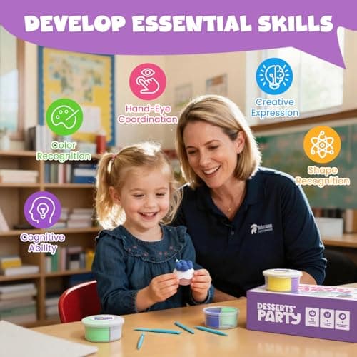 Air Dry Clay for Kids,12 Desserts Theme Party Foam Clay,Ultra Light Modeling Clay Kit, DIY Art and Home Party Favors for Boys & Girls (Dessert) - Thumbnail 5