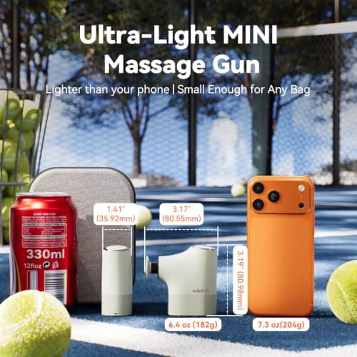 ReliefRX 0.4lb Portable Mini Massage Gun, On-the-Go Quiet Pocket Massage - Thumbnail 2
