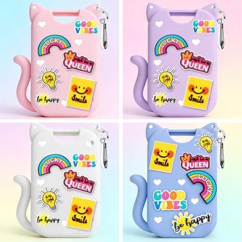 Silicone Case for Touchland Hand Sanitizer Spray, Compatible with Touchland 1 FL OZ/30ML with Keychain & 6 Charms, Cute Hand Sanitizer Travel Accessories, Mothers Day Gifts (Pink) - Thumbnail 6