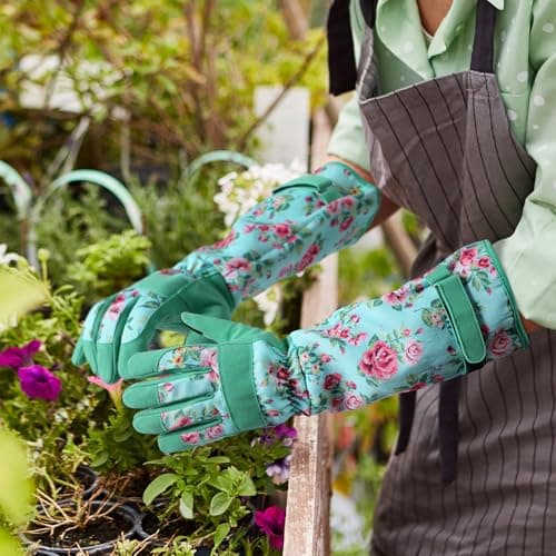 Ymomode Garden Gloves for Women - Long Sleeve Garden Gloves Ladies Light Protective Gloves for Yard & Outdoor Work - Thumbnail 2