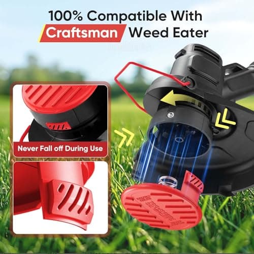 YWTESCH 4 Pack (CMZST120SC) String Trimmer Replacement Spool Cap Compatible with Craftsman, Weed Wacker String Parts Trimmer Line Cap Covers Compatible with Craftsman Cordless Weed Eater - Thumbnail 3