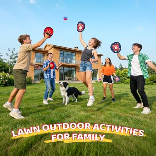 Twinkoo Toss and Catch Ball Game Set for Kids 3-5, Kids Toddler Baseball Glove & Catch Ball Toys,Kids Outdoor Games for Family, Toys for Beach Pool Yard Outside, Birthday Gift for Ages 3 4 5 6 7 8-12 - Thumbnail 6