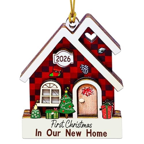 First Christmas in Our New Home Ornament 2026, House Ornaments - House Warming Gifts New Home, New House Gift Ideas, Housewarming Gift for Women, Couple, Owners - Image 1