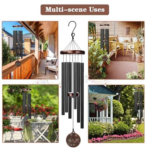 Wind Chimes for Outside, 32" Hummingbird Outdoor Wind Chime, Deep Tone Windchime for Patio Porch Decoration, Best Gift for Mom Women Grandma Neighbors - Thumbnail 6
