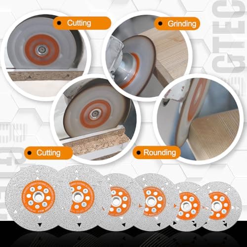 BGTEC Wood Saw Blade - Brazed Cemented Carbide Cutting and Grinding Blade, 5" Double-Sided Cut-Off Wheel for Cutting and Grinding Wood with 5/8-11 Flange - Thumbnail 4