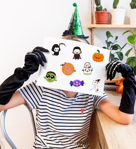 Halloween Party Favors, Halloween Stickers,100PCS Vinyl Waterproof Stickers - Thumbnail 3