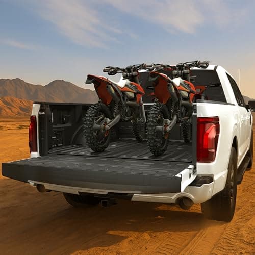 LUMWAY Truck Bed Mat for Ford F150 2015-2025 2026, All Weather Trunk Bed Liner for 2025 Ford F-150 Raptor Lightning Accessories, 5.5FT 67.1'' TPE Cargo Liner Truck Mat (Not Fit 6.5FT/8FT Bed) - Thumbnail 6