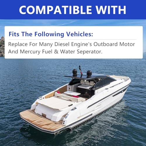 AUIVERED R12T Fuel Filter Water Separator Element - 120AT NPT ZG1/4-19 Automotive Part Fits Marine Diesel Engine - Replaces S3240 18-7947 - Thumbnail 6