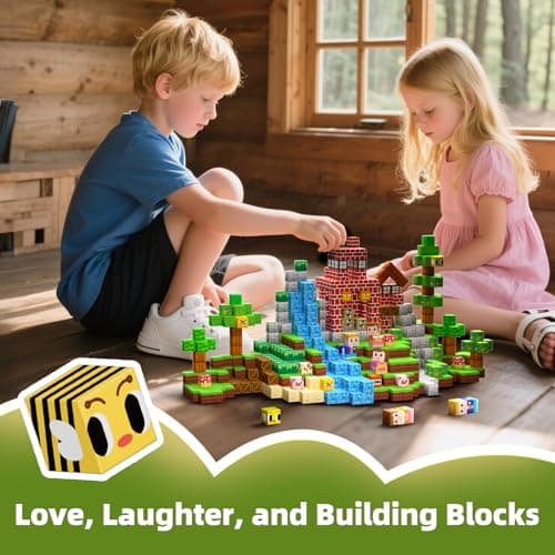 idoot 100PCS Magnetic Building Blocks for Kids, Magnetic Blocks Game for Boys and Girls, STEM Sensory Building Toys for 3 4 5 6 7 8 9 10 11 12 Year Old Christmas Birthday Gifts - Thumbnail 3