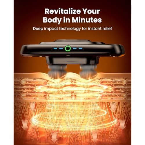 BOB AND BRAD A1 4-Head Massage Gun Deep Tissue, FSA Eligible/HSA Eligible, 4X Pain Relief Efficiency, Replaceable Massager Heads & Plate, Electric Percussion Massage Gun Tool for Back, Leg, Muscle - Thumbnail 3