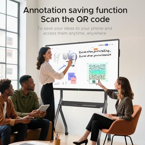 MWE 55'' Smart Board,Electronic Interactive White Board with 4K Touchscreen Display Built in UHD Camera Open App Ecosystem Digital Whiteboard for Business Office Classroom Home (55'') - Thumbnail 6