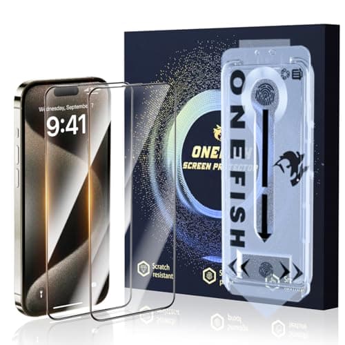 OneFish Screen Protector for iPhone 16 Plus, HD Clear, Full Edge Coverage 6.7" 16 Plus,Scratch Resistant, Bubble Free, Easy Installation, Auto Dust-Elimination, 2 Pack