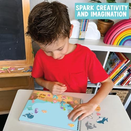 Sticker Books for Boys Ages 4-8 - My First Sticker Book for Kids, Preschool Learning Activities, Screen Free Activity Books for Kids Ages 3-5, Quiet Books Travel Car Ride Activities Kid, Gift Ideas - Thumbnail 5