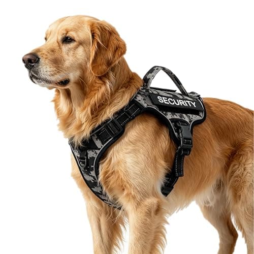 Tactical Dog Harness for Large Dogs, No Pull Military Service Dog Vest with Handle&Molle, Heavy Duty Reflective Adjustable Harnesses for Training Walking Hiking German Shepherd Golden Retriever - Image 1