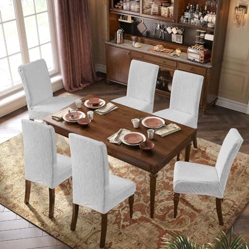 YUEANG Waterproof Dining Chair Covers, Chair Covers for Dining Room Stretch Parsons Chair Slipcover, for Dining Room Kitchen Chair Protector Cover, Removable, Washable - Thumbnail 2