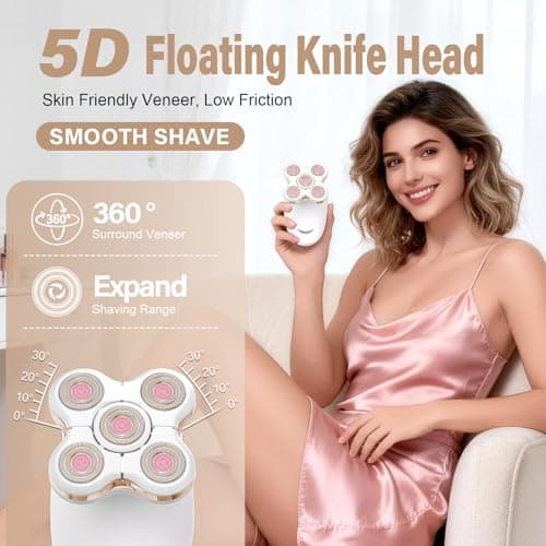 Electric Razors for Women, 18K Gold Plated Blade, for Sensitive Skin - Thumbnail 2