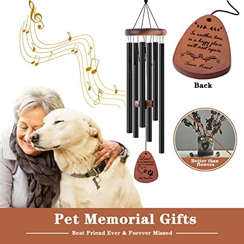 Dog Memorial Gifts, 28" Pet Memorial Wind Chimes, Loss of Dog Sympathy Gift, Pet Loss Passing Away Remembrance Bereavement Gift - Thumbnail 2