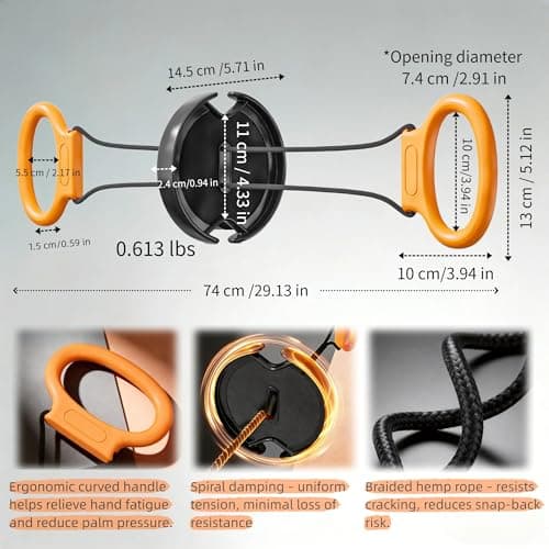 Arm Trainer for Men & Women,Portable Forearm Strength Trainer for Home Gym,Twister Chest and Arm Trainer for Upper Body Workout,Fun Fitness Equipment for Arms,Chest & Back(Black) - Thumbnail 2